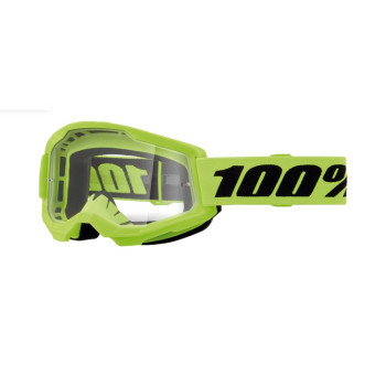 100% Kinder Crossbril Strata 2 Youth Neon Yellow Clear