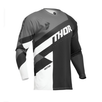 Thor Kinder Cross Shirt Sector Checker Black White