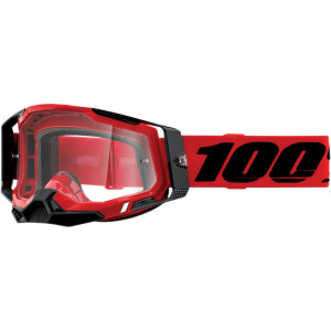 100% Crossbril Racecraft 2 Red Clear