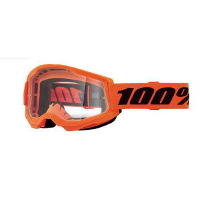 100% Kinder Crossbril Strata 2 Youth Neon Orange Clear