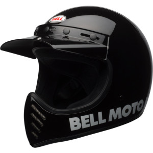 Bell Moto-3 Crosshelm Retro Classic Gloss Black