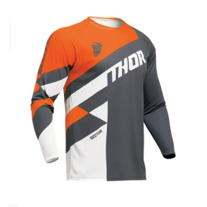 Thor Cross Shirt Sector Checker Charcoal Orange